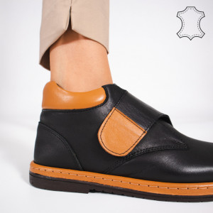 Ghete Piele Naturala DEY Negre