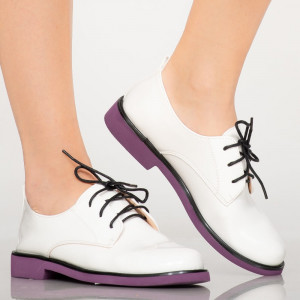 Pantofi casual Erty albi