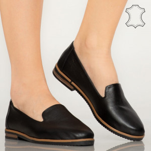 Pantofi piele naturala Bena negri