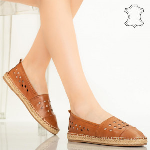 Pantofi piele naturala Dove maro