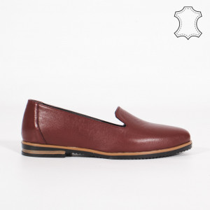 Pantofi Piele Naturala DUM Bordo