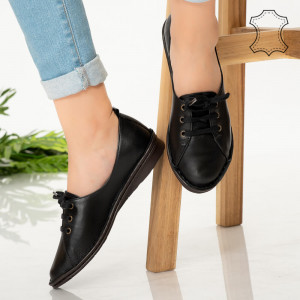 Pantofi piele naturala Kic negri