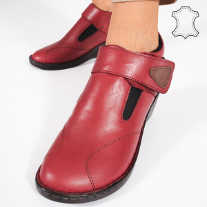Platforme Piele Naturala LYD Rosii