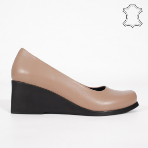 Platforme Piele Naturala NOVE Maro