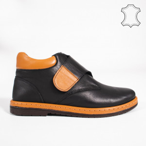 Ghete Piele Naturala DEY Negre