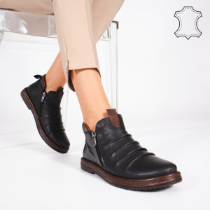 Ghete Piele Naturala ROVA Negre
