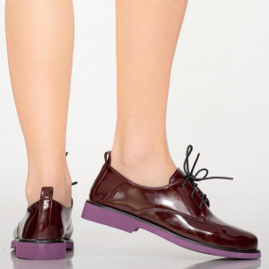 Pantofi casual Erty bordo