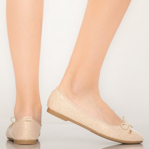Pantofi casual Lenu aurii
