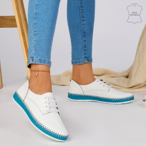 Pantofi Piele Naturala AKS Albi