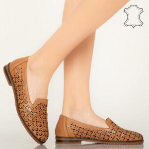 Pantofi piele naturala Bury maro