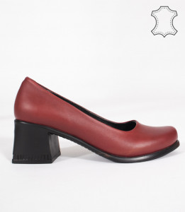 Pantofi Piele Naturala FELY Bordo