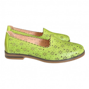 Pantofi piele naturala Hill galbeni