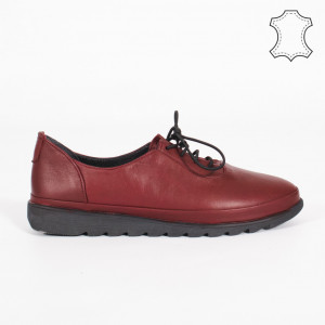 Pantofi Piele Naturala LUVE Bordo