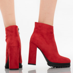 Botine dama Alicia rosii