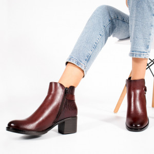 Botine Imblanite OLA Bordo