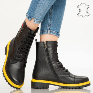 Ghete piele naturala Ror negre