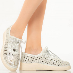 Pantofi dama Sian argintii