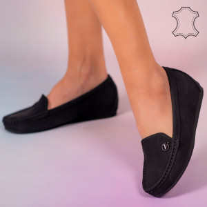 Pantofi piele naturala Mariu negri