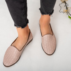 Pantofi piele naturala Timon roz