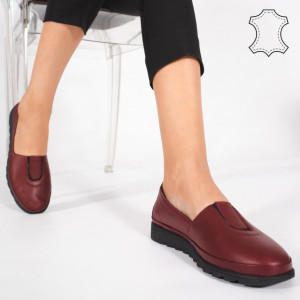 Pantofi Piele Naturala YOD Bordo