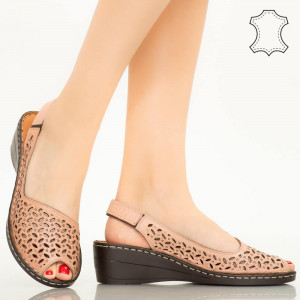 Sandale piele naturala Goy roz