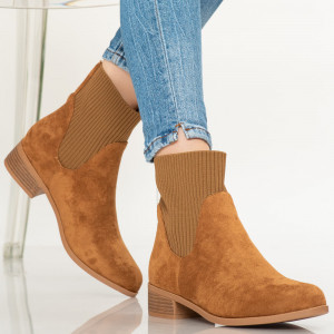 Botine dama Dene camel