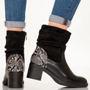 Botine imblanite Mek negre