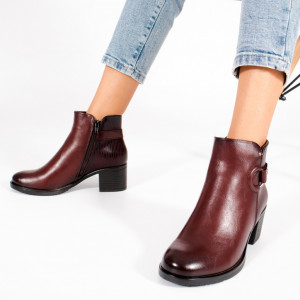 Botine Imblanite OLA Bordo