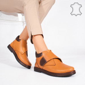 Ghete Piele Naturala DEY Camel