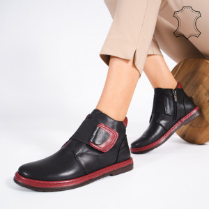 Ghete Piele Naturala SEV Negre