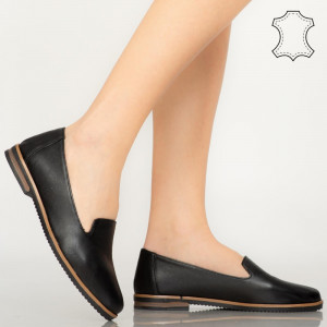 Pantofi piele naturala Bena negri