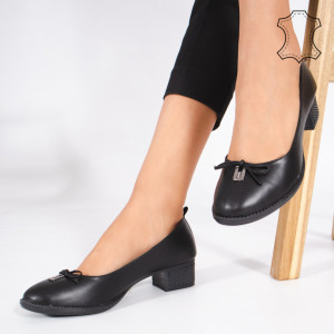 Pantofi Piele Naturala CROD Negri