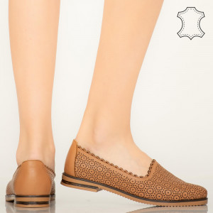 Pantofi piele naturala Timon maro
