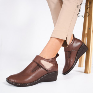 Platforme Piele Naturala LYD Maro
