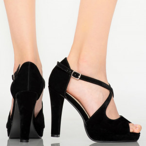 Sandale dama Lord negre