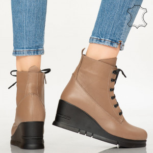 Botine piele naturala Idu maro