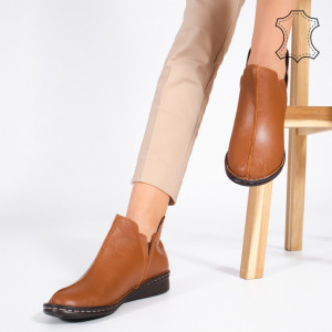 Ghete Piele Naturala RIPA Camel
