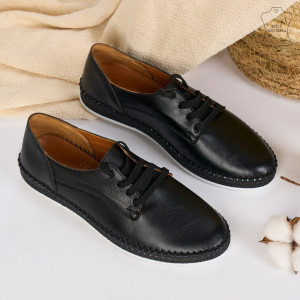 Pantofi Piele Naturala AKS Negri