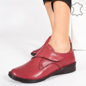 Pantofi Piele Naturala KAS Bordo
