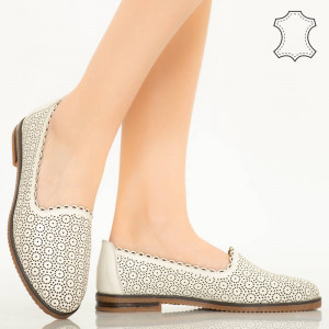 Pantofi piele naturala Timon bej