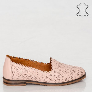 Pantofi piele naturala Timon roz
