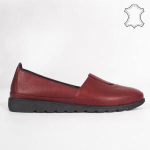 Pantofi Piele Naturala YOD Bordo