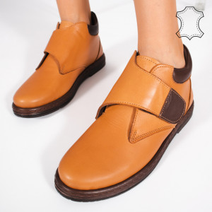 Ghete Piele Naturala DEY Camel
