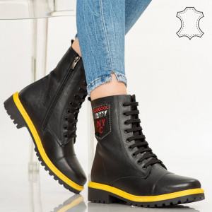 Ghete piele naturala Ror negre