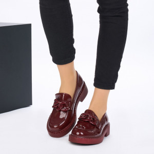 Pantofi Casual ILE Bordo