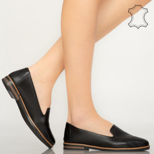 Pantofi piele naturala Bena negri