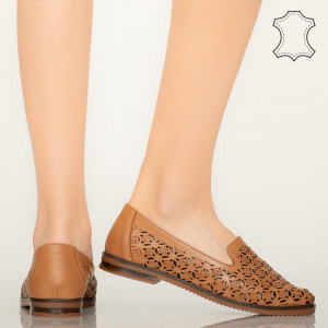 Pantofi piele naturala Bury maro