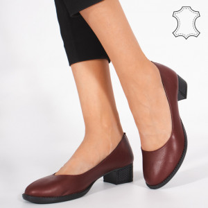 Pantofi Piele Naturala DOL Bordo