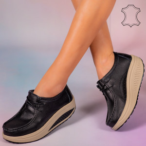Pantofi piele naturala Maxo negri