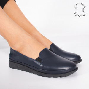 Pantofi Piele Naturala MUDE Albastri